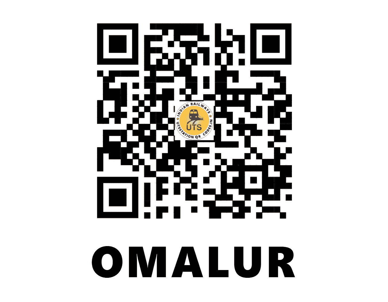 UTS QR Code for OMALUR - OML (SR - TAMIL NADU)